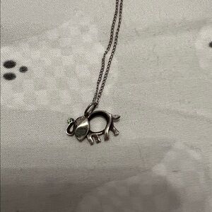 Tiffany & Co. Save the Wild Elephant Sterling Silver Pendant with Chain